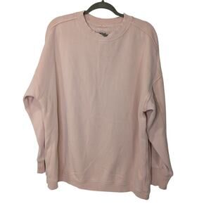 AERIE Women's Size Medium Oversized Loose Fit Crewneck Sweatshirt Light Pink